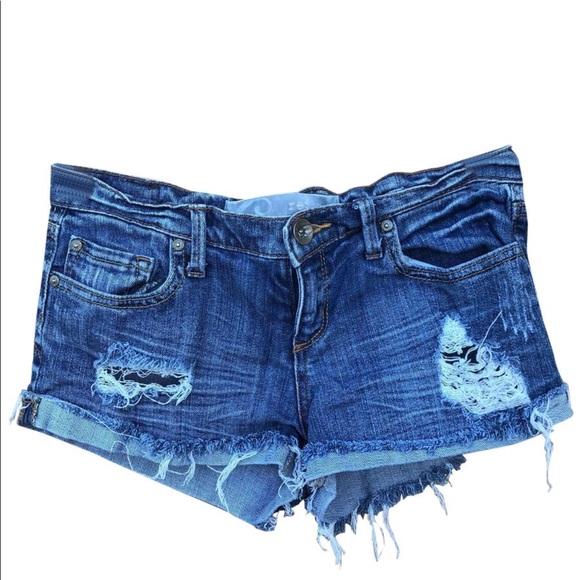 Distressed Denim Shorts - Picture 1 of 2